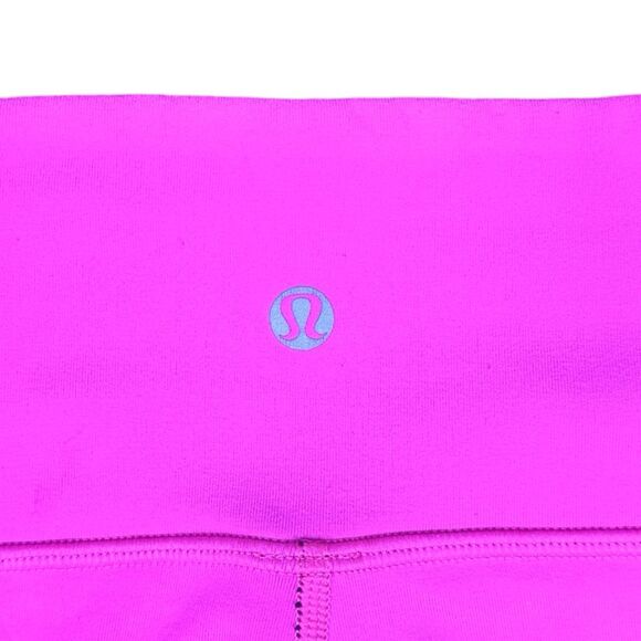 lululemon athletica Wunder Under Crop Reversible Leggings - Raspberry/Black - 6 - Picture 4 of 5